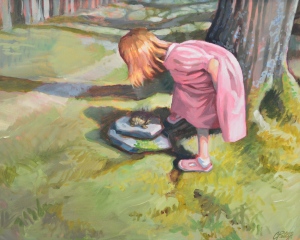 Charlotte and the turtle Oil on Canvas 16”x20” $450