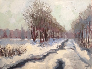 Winter Creek Oil on Canvas 16”x20” $600