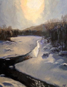 Sun and Snow Oil on Canvas 30”x24” $2000