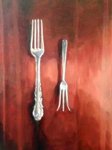 Forks Oil on Canvas 14”x11” $300