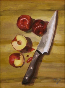 Sliced Oil on Canvas 12"x9" $175